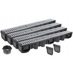 Drainage lin�aire h105 grille galvanis�e jusqu'� 1, 5 tonne a15 set 4m aquer