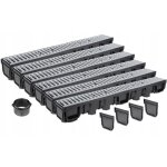 Drainage linéaire h105 grille galvanisée jusqu'à 1, 5 tonne a15 set 6m aquer Drainage linéaire h105 grille galvanisée jusqu'à 1, 5 tonne a15 set 6m aquer