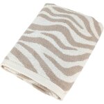 Drap de bain 100x150 cm zebra soft pur coton motif z�bre beige