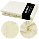 Drap housse 100% coton 220 x 200 durable couleur ecru polish