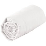 Drap housse 100 % coton 57 fils blanc 70x190 cm