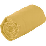 Drap housse 100% coton bio bonnet 30 cm jaune 90x200 cm