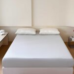 Drap housse 150 x 200 x 30 cm en coins �lastiqu�s pour matelas de 30 cm haut tissu anti - acarien hypoallerg�n ...