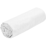 Drap housse 160 x 200 cm edens blanc