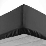 Douceur d'intérieur - drap housse uni 57 fils lina - 200x160cm - noir Douceur d'intérieur - drap housse uni 57 fils lina - 200x160cm - noir