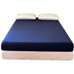 Drap housse 180x200 coton bonnet 30 cm matelas �pais confort, respirabilit�, entretien facile ? bleu ...