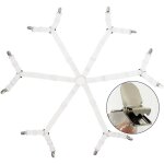 Drap housse drap attaches r�glable 6 c�t�s, feuilles de literie bretelles, convient pour tous les matelas ...