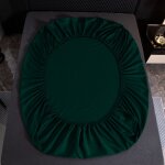 Drap housse coton 140x200 + 25 vert bouteille