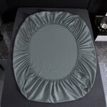 Drap housse coton 200x200 + 25 gris