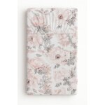 Drap housse en coton pour berceau 120x60 cm - roses s�pia