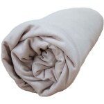 Tradilinge - drap housse flanelle bonnet 30 cm 160x200 nougat
