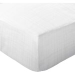 Drap housse gaze de coton cassis 80x200 cm Drap housse gaze de coton cassis 80x200 cm