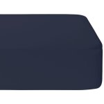 Drap housse i 100% coton - 57 fils i certifi� oeko tex i 4 coins �lastiques i (bleu marine, 160 x 200 ...