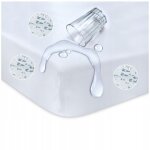 Drap - housse imperm�able 160x200 jersey blanc enti�rement imperm�able