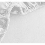 Drap housse jersey blanc 130 - 140x200 + 30