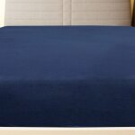 Drap - housse jersey bleu marine 90x200 cm coton cfw157148