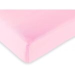 Drap housse - ling - 160 x 200 cm - coton - rose - 57 fils / cm