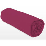 Drap - housse - lovely home - lh71615 - 160x200 + 25 cm - fuchsia