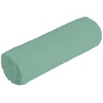 Drap housse percale de coton 80 fils / cm� - 140 x 190 cm - bonnet 30 cm - vert amande - agami de palacio ...
