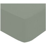 1001kdo - drap housse percale de coton uni 140 x 190 cm harmonie tilleul