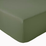 Drap housse en percale de coton uni passion percale bonnet de 30 cm 120x200 cm