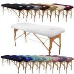 Drap housse de protection en ponge pour table de massage - blanc - vivezen