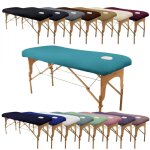 Drap housse de protection en ponge pour table de massage - bleu turquoise - vivezen