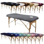 Drap housse de protection en ponge pour table de massage - gris - vivezen