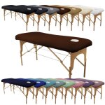 Drap housse de protection en ponge pour table de massage - marron fonc - vivezen