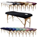 Drap housse de protection en ponge pour table de massage - noir - vivezen
