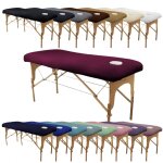 Drap housse de protection en ponge pour table de massage - prune - vivezen