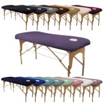 Drap housse de protection en éponge pour table de massage - violet - vivezen Drap housse de protection en éponge pour table de massage - violet - vivezen