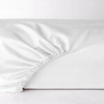 Drap - housse en satin blanc 200x200 maro home