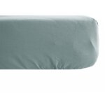 Drap housse uni percale de coton manoir bonnet de 35 cm 160x200 cm Drap housse uni percale de coton manoir bonnet de 35 cm 160x200 cm