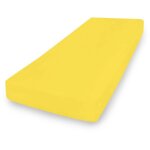 Drap jersey premium avec caoutchouc 90x200, 100x200x20, jaune clair, matex