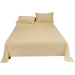 Drap de lit en coton biologique, tissage percale, drap de dessous pour lit double, ultra doux, convient ...