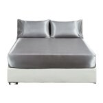 Drap de lit en satin de soie imitation, housse de matelas en satin au toucher frais