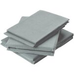 Drap plat en coton lav� gris souris 180x200 cm