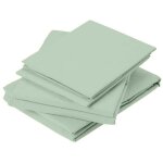 Drap plat en coton lav� vert d'eau 180x290 cm