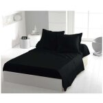 Drap plat - home linge passion - hp72094 - microfibre 82 g - 180 x 290 cm - noir