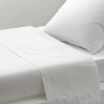 Soleil d ocre - drap plat uni 240x290 cm zzz blanc