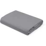 Drap satin 160x200 plat sans élastique gris Drap satin 160x200 plat sans élastique gris