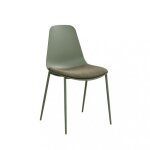 Drawer - lot de 4 chaises en tissu et mtal - vert - charleston