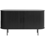 Drawer - buffet 2 portes aux angles arrondis en bois et métal l140cm - noir - alicia Drawer - buffet 2 portes aux angles arrondis en bois et métal l140cm - noir - alicia