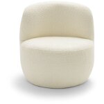 Drawer - fauteuil rond en tissu bouclette - blanc - mo