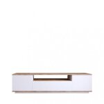 Drawer - meuble tv 3 portes en bois l180cm - blanc - fritz