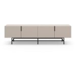 Drawer - meuble tv 4 portes en bois et métal l200cm - beige - vintara Drawer - meuble tv 4 portes en bois et métal l200cm - beige - vintara
