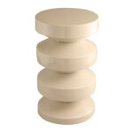 Drawer - table d'appoint ronde en aluminium ø30cm - blanc ivoire - bari Drawer - table d'appoint ronde en aluminium ø30cm - blanc ivoire - bari