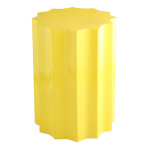 Drawer - table d'appoint ronde en aluminium 33, 5cm - jaune - neon