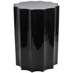 Drawer - table d'appoint ronde en aluminium 33, 5cm - noir - neon